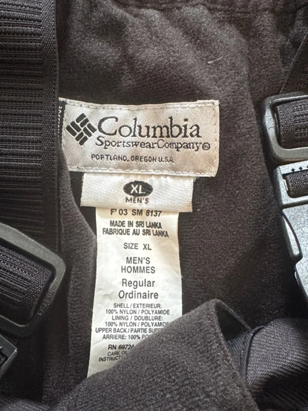 Columbia size xl